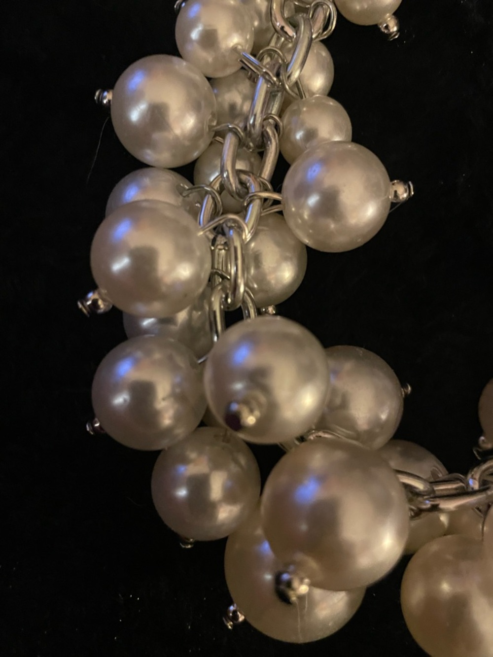 Ashley Stewart Silver-Tone Ivory Pearl Multi-Strand Necklace with Matching Studs - Picture 2 of 7